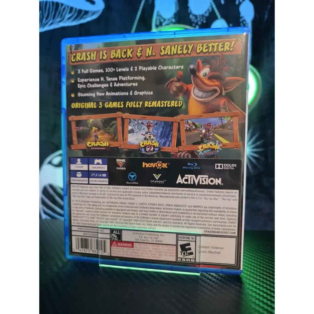 Sony PlayStation 4 Activision Crash Bandicoot Insane Trilogy 2018